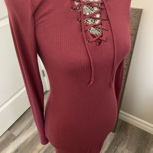 Blue notes sweater dress